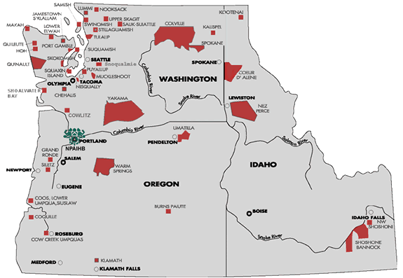 Map of NW Tribes