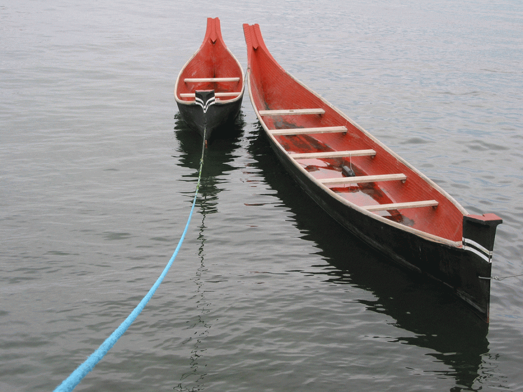 two canoes