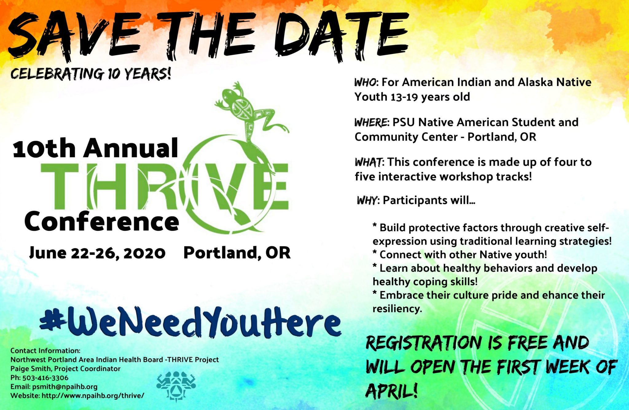 THRIVE conference save the date poster