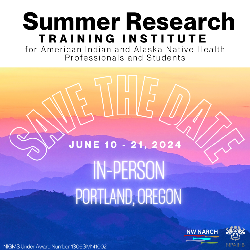 2024 Save the Date Summer Research Training Institute